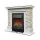 Электрокамин Аризона СТД белый с очагом  Фобос на выбор