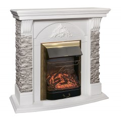 Каминокомплект Афина Грей (портал Athena GR STD + очаг Fobos / Majestic)