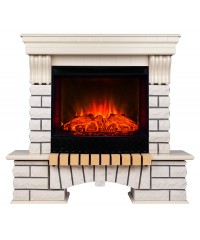 Каминокомплект Кантри 25.5 белый (портал RealFlame Country WT + очаг Sparta / Evrika 25.5 LED)