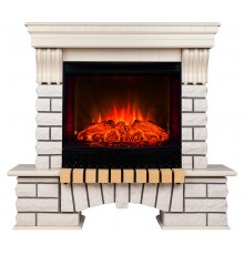 Каминокомплект Кантри 25.5 белый (портал RealFlame Country WT + очаг Sparta / Evrika 25.5 LED)