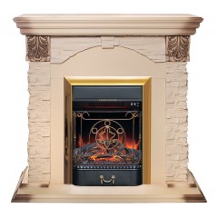 Каминокомплект Дублин Люкс (портал Dublin Lux STD WT + очаг Fobos / Majestic)