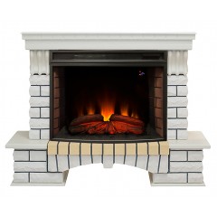 Каминокомплект Кантри 33 белый (портал RealFlame Country 33 WT + Firespace 33/33W S IR)