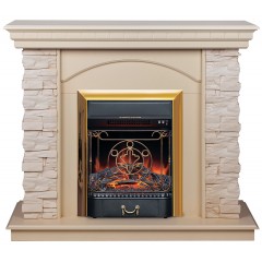 Каминокомплект Элфорд белый (портал RealFlame Elford STD WT + очаг Fobos / Majestic)