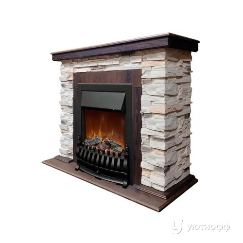 Электрокамин Норд СТД орех СТД белый с очагом  Фобос на выбор