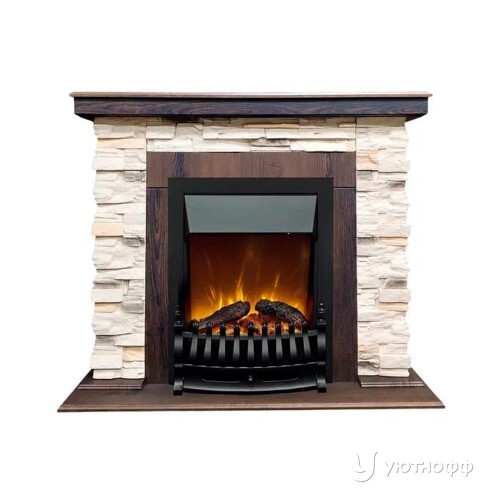 Электрокамин Норд СТД орех СТД белый с очагом  Фобос на выбор