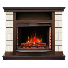 Каминокомплект Салерно 25.5 (портал Salerno 25.5 AO + Sparta / Evrika 25.5 LED)