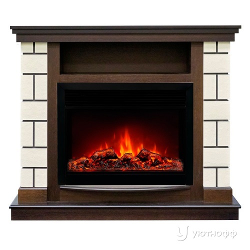 Электрокамин Салерно 26 античный дуб с очагом Мунблейз или Эпсилон