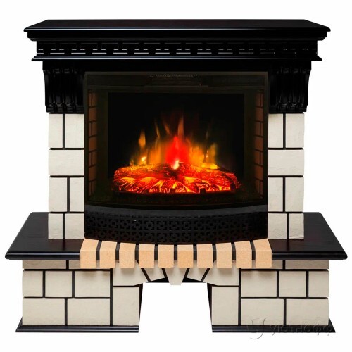 Электрокамин Стоун 25.5 с очагом Sparta / Evrika 25.5 на выбор