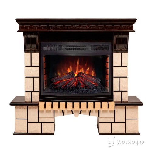 Электрокамин Стоун 25 с очагом Фаерфилд 25 