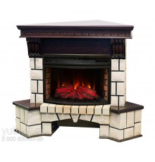 Угловой каминокомплект Стоун 25 (портал Stone Corner 25 + очаг Firefield 25 S IR)