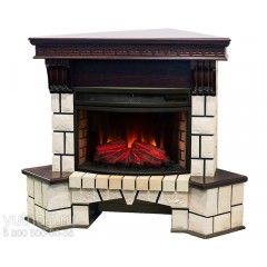 Угловой каминокомплект Стоун 25 (портал Stone Corner 25 + очаг Firefield 25 S IR)