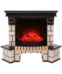 Угловой каминокомплект Стоун 25.5 (портал Stone Corner + очаг Sparta / Evrika 25.5 LED)