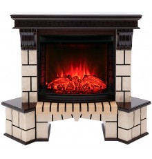 Угловой каминокомплект Стоун 25.5 (портал Stone Corner + очаг Sparta / Evrika 25.5 LED)