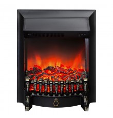 Электрокамин Fobos Lux Black S (очаг Фобос Люкс со звуком)