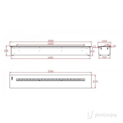 Встраиваемый электроочаг Линия 150 (3D LINE-S 150) Встраиваемый электроочаг Линия 150 (3D LINE-S 150)