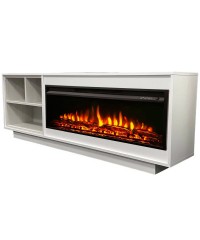 Тумба-камин Марго 36 белый (портал Margo 36 WT-LCB510 + очаг Flash 36)