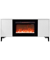 Тумба-камин Наоми белый (портал Naomi ALP + очаг Alpha Pebble)