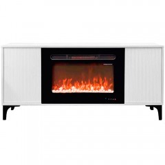 Тумба-камин Наоми белый (портал Naomi ALP + очаг Alpha Pebble)