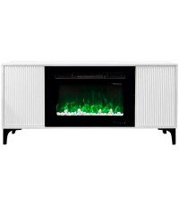 Тумба-камин Наоми белый (портал Naomi ALP + очаг Alpha Pebble)