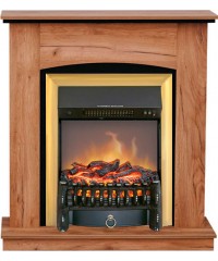 Каминокомплект Барселона СТД дуб табачный (портал Barcelona STD + очаг Fobos / Majestic)