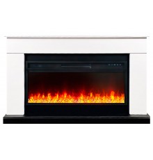 Каминокомплект Берген 42 черно-белый (портал Bergen 42 + очаг Vision 42 LED / LOG)