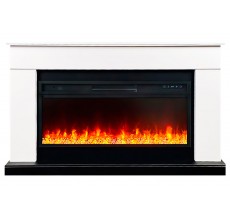 Каминокомплект Берген 42 черно-белый (портал Bergen 42 + очаг Vision 42 LED / LOG)
