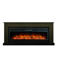 Каминокомплект Берген 60 оливковый (портал Bergen + очаг Vision 60 LED / LOG)