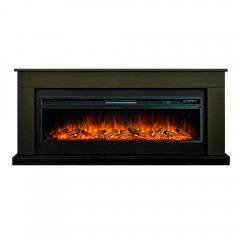 Каминокомплект Берген 60 оливковый (портал Bergen + очаг Vision 60 LED / LOG)