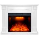 Электрокамин Бостон белый с очагом Emerald 28