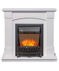 Каминокомплект Бостон белый (портал Boston STD + очаг Aspen Black)