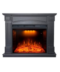 Каминокомплект Бостон графит (портал Boston + широкий очаг Emerald 28)