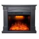 Электрокамин Бостон серый графит с очагом  Emerald 28