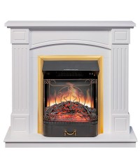 Каминокомплект Бостон СТД белый (портал Boston STD + очаг Fobos / Majestic)