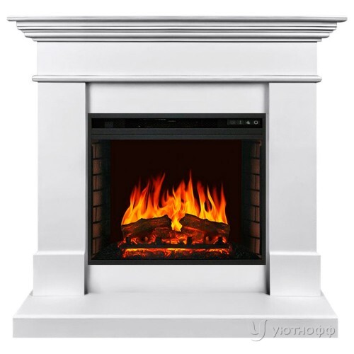 Электрокамин Калифорния 23 белый с очагом Vision 23
