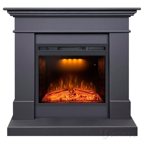 Электрокамин Калифорния 23 серый с очагом Emerald 23