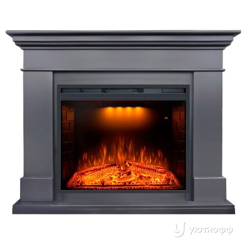 Электрокамин Калифорния серый графит с очагом Emerald 28