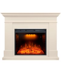 Каминокомплект Калифорния слоновая кость (портал California + широкий очаг Emerald 28)