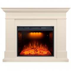 Каминокомплект Калифорния слоновая кость (портал California + широкий очаг Emerald 28)