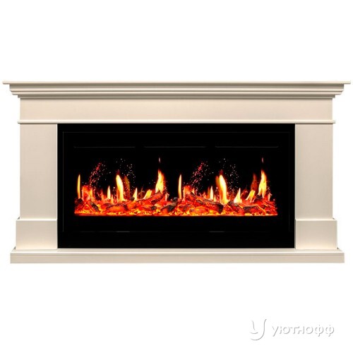 Каминокомплект Калифорния слоновая кость с очагом 5D V-ART 40