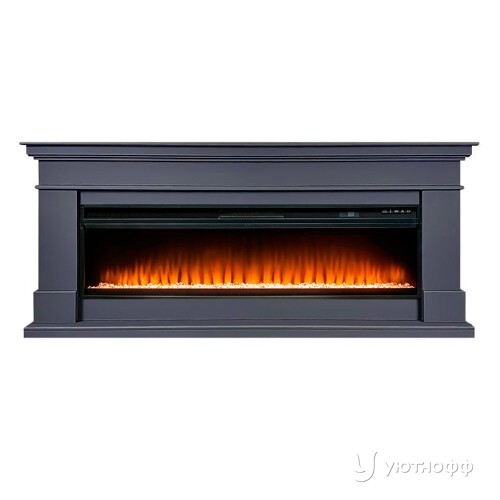 Камин линейный Калифорния графит с очагом Вижен 60