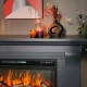 Камин линейный Монако 42 серый графит с очагом Вижен 42