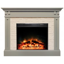 Каминокомплект Кембридж Умбра Грей (портал Cambridge Umbra Grey + очаг Jupiter FX New)