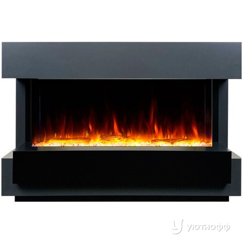 Электрокамин линейный Куб 36 графит с очагом Астра 36