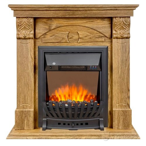 Электрокамин Дублин натуральный дуб с очагом Фобос или Маджестик  Электрокамин Дублин натуральный дуб с очагом Фобос или Маджестик