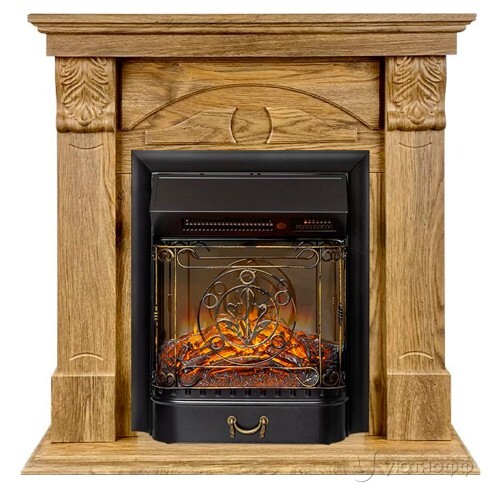 Электрокамин Дублин натуральный дуб с очагом Фобос или Маджестик  Электрокамин Дублин натуральный дуб с очагом Фобос или Маджестик