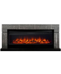 Каминокомплект Линдос 60 серый мрамор (портал Lindos 60 SFT Stone Touch + очаг Vision 60)