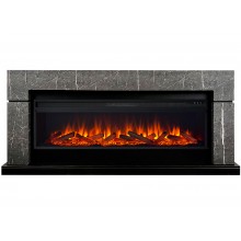 Каминокомплект Линдос 60 серый мрамор (портал Lindos 60 SFT Stone Touch + очаг Vision 60)
