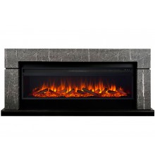 Каминокомплект Линдос 60 серый мрамор (портал Lindos 60 SFT Stone Touch + очаг Vision 60)