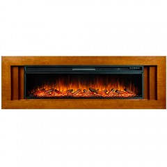 Каминокомплект Лайн 60 орех (портал Line + очаг Vision 60 LED / LOG)