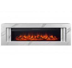 Каминокомплект Лайн 60 белый мрамор (портал Line 60 SFT + очаг Vision 60 LED / LOG)
